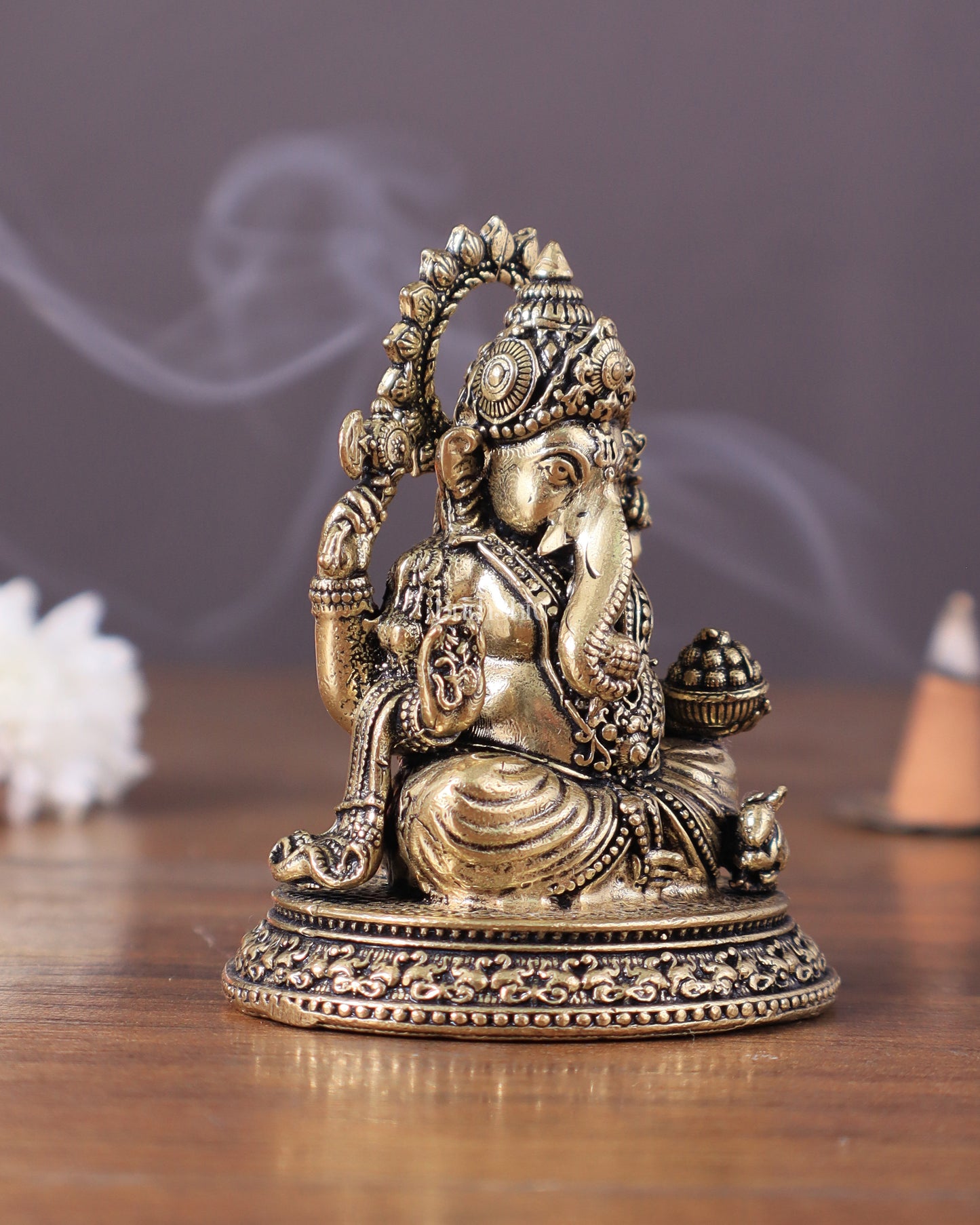 Pure Brass Ganesha superfine Idol 3"