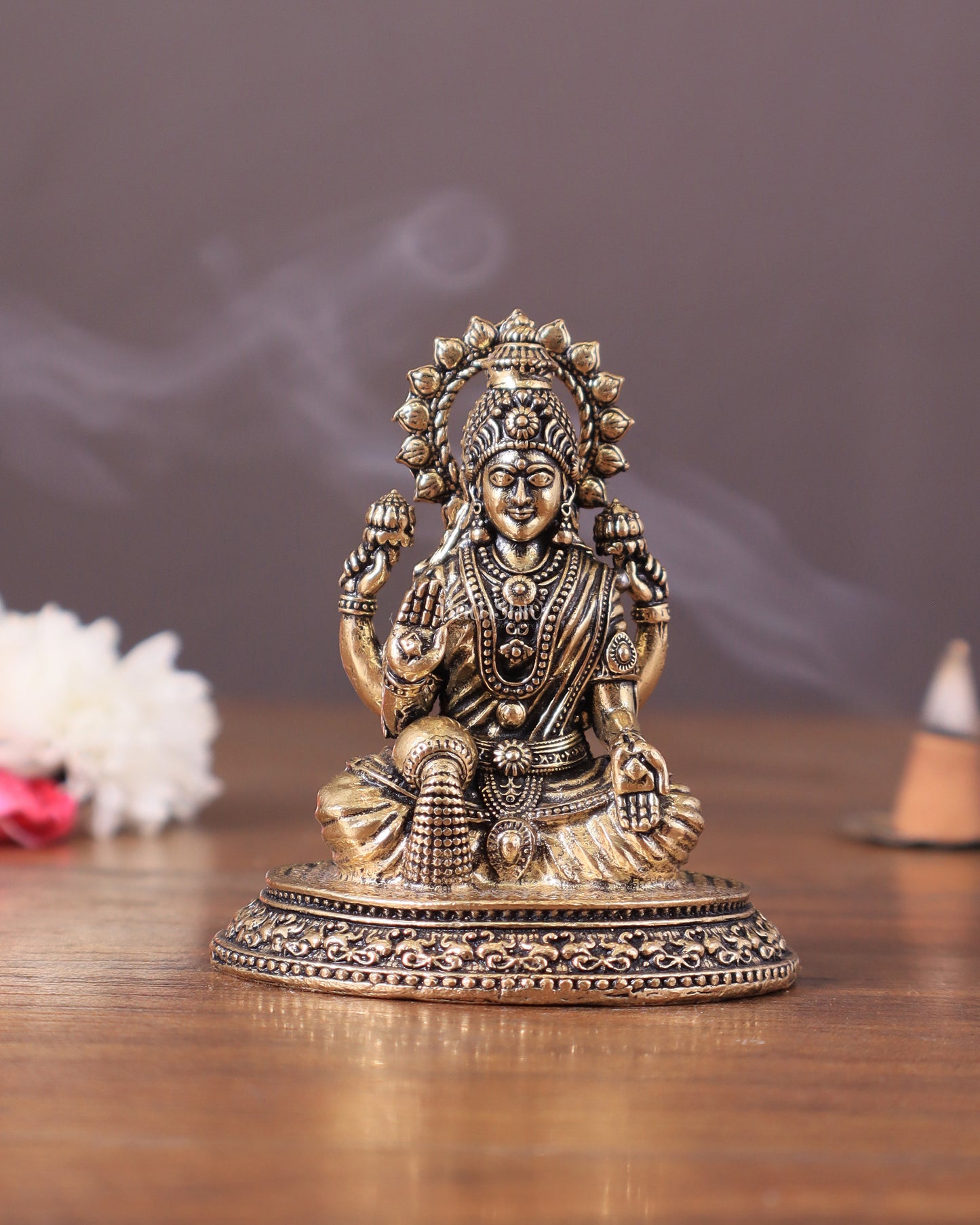 Pure Brass superfine Lakshmi Idol 3"