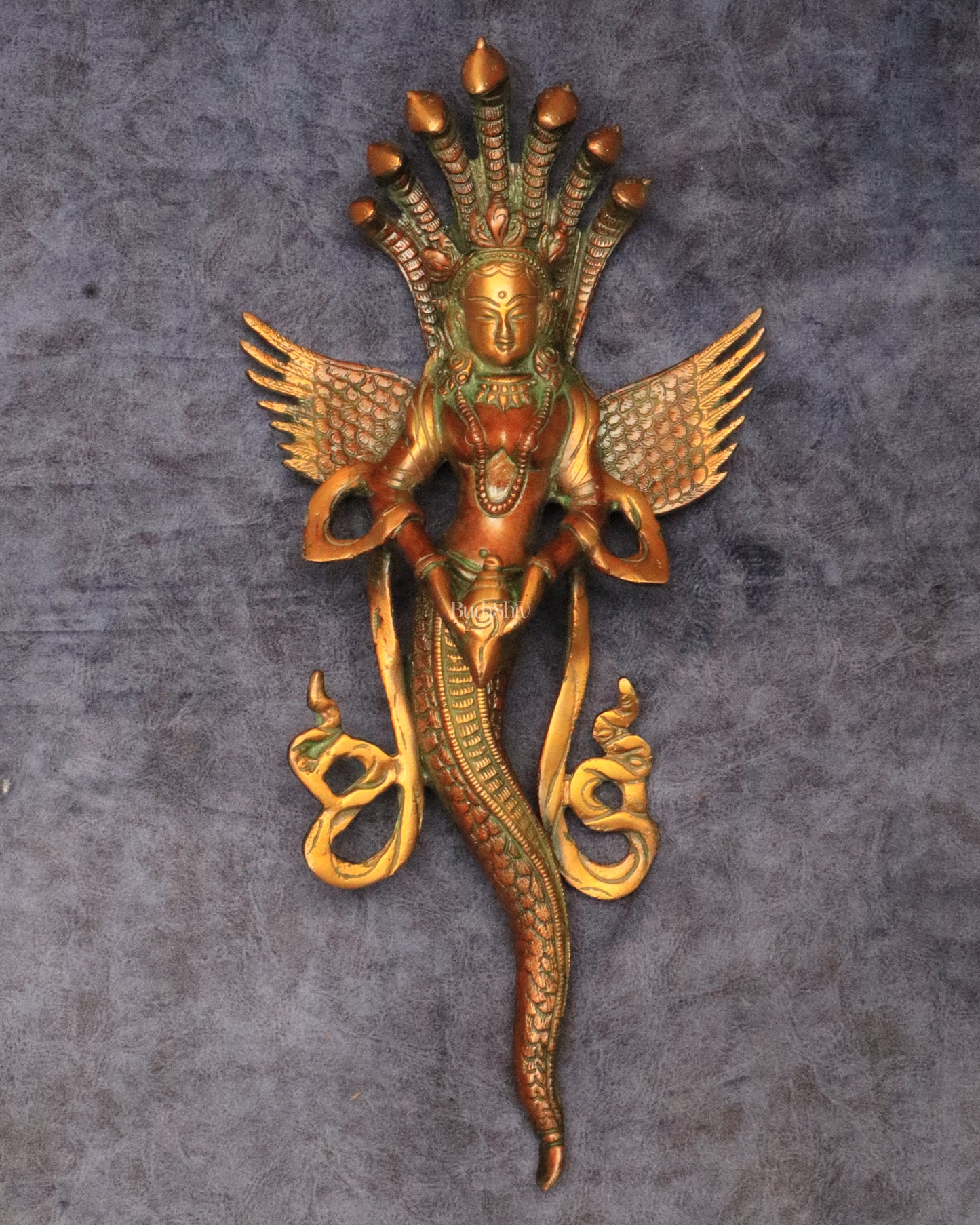 Pure Brass Vintage Naag Kanya Wall Hanging