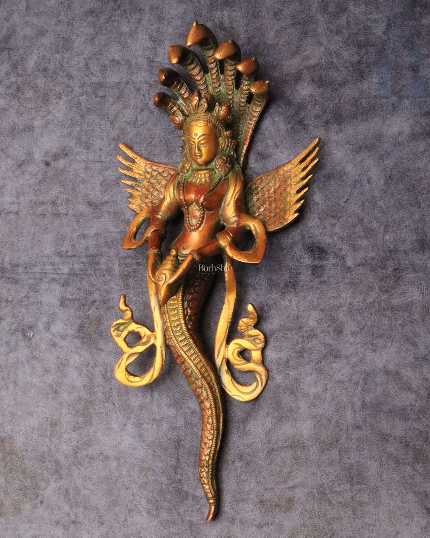 Pure Brass Vintage Naag Kanya Wall Hanging