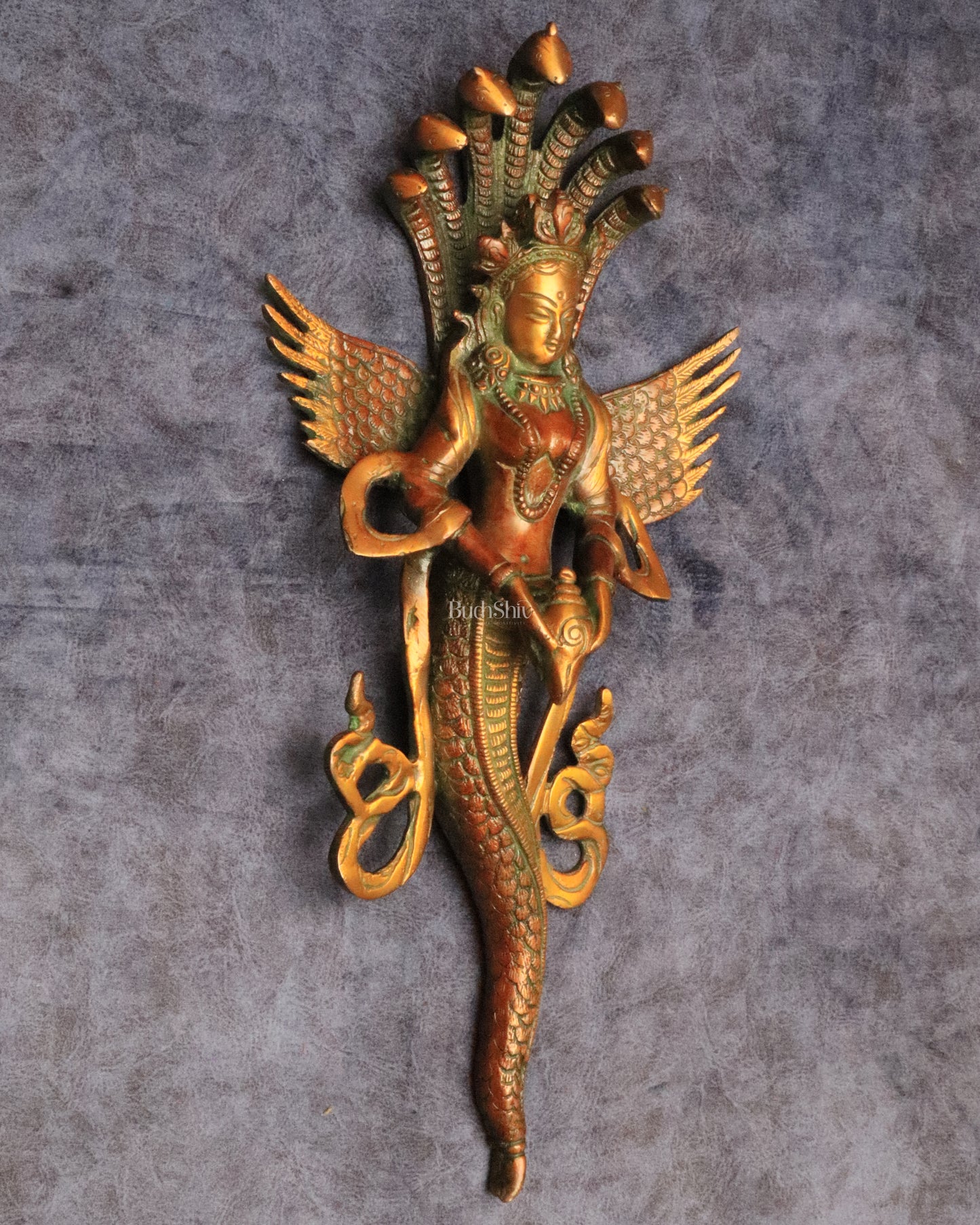 Pure Brass Vintage Naag Kanya Wall Hanging