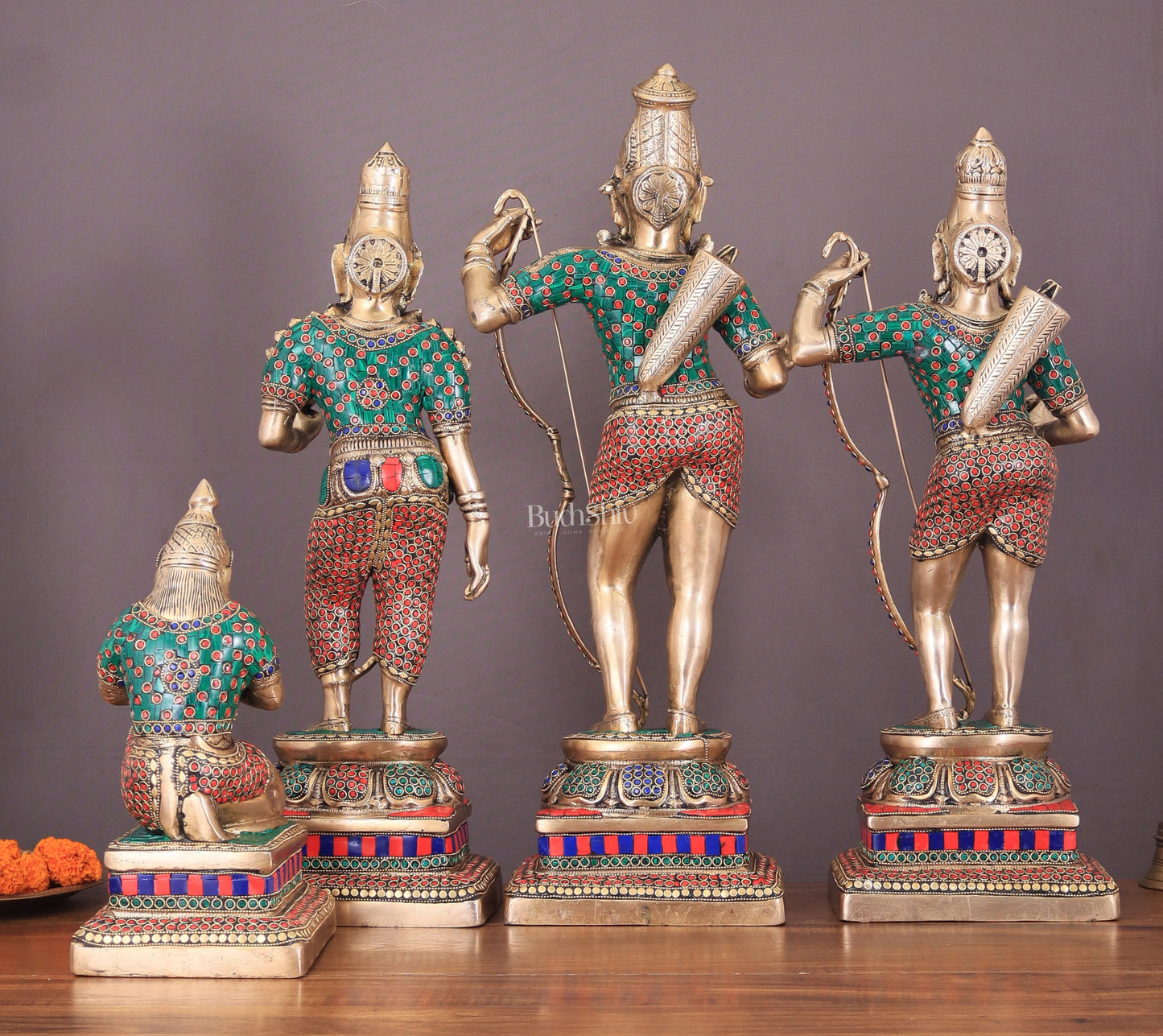 Brass Superfine Ram Darbar 23 inch/ 2 feet meenakari Stonework