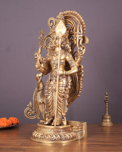 Kartikeya Lord Murugun Brass Superfine Statue 20"