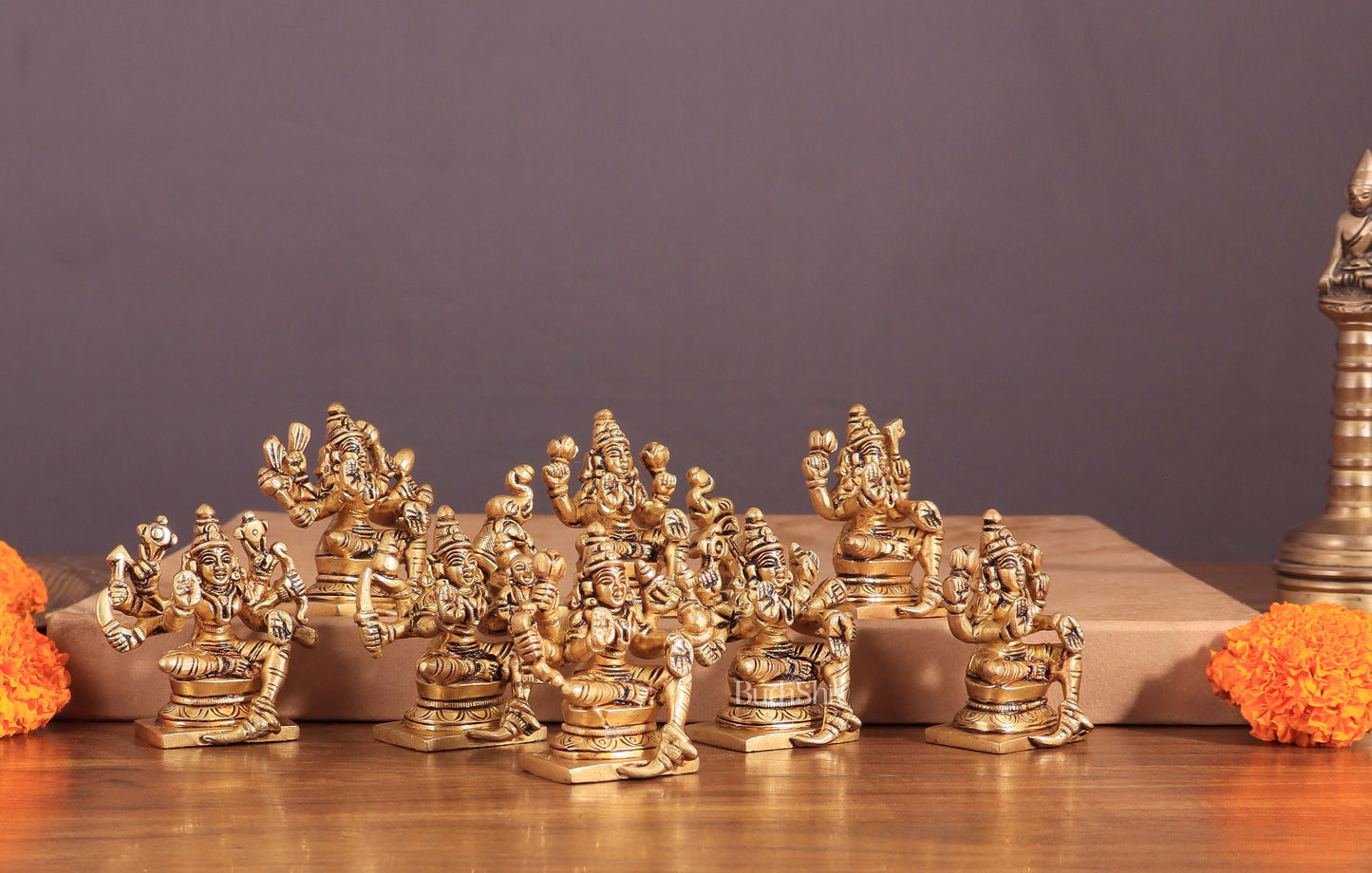 Pure Brass Ashtalakshmi Superfine Idols 2.5"