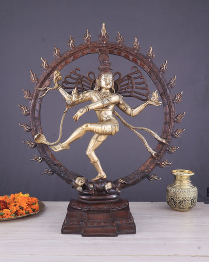 Brass Superfine Nataraja Statue 25" Double Chola tone