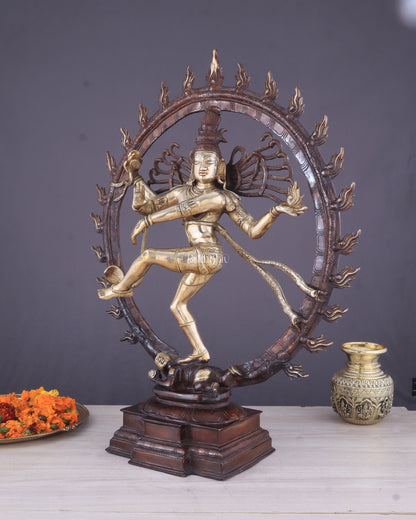 Brass Superfine Nataraja Statue 25" Double Chola tone