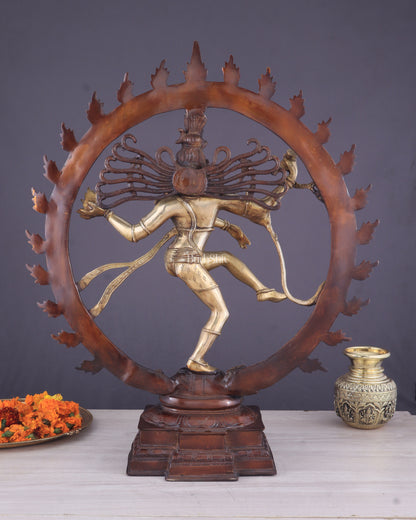 Brass Superfine Nataraja Statue 25" Double Chola tone