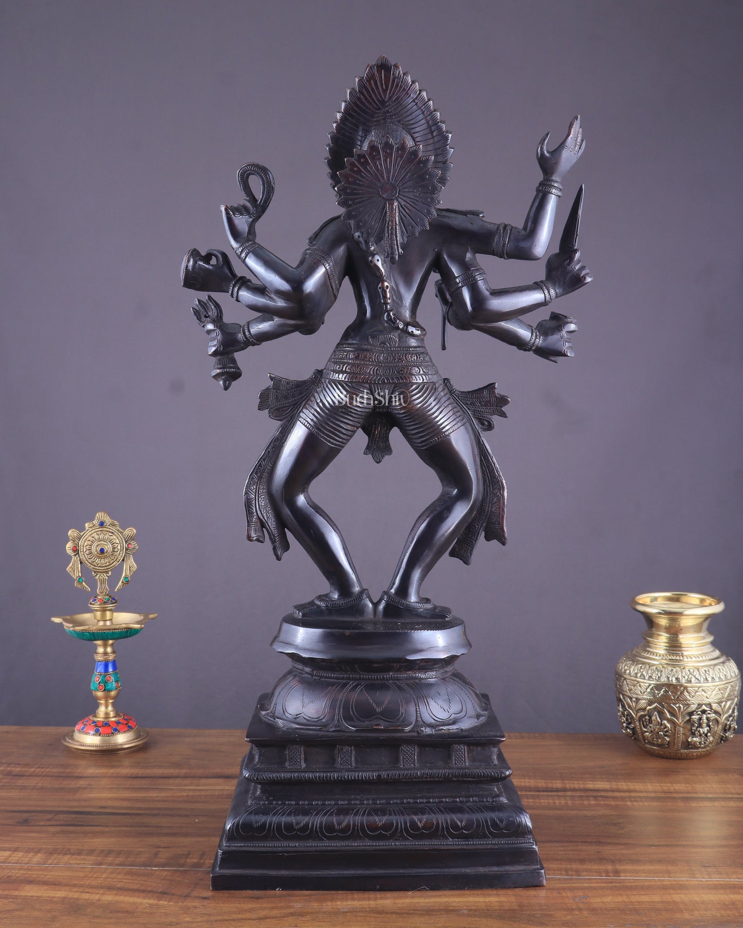 Brass Superfine Goddess Kali as Bhairavi statue 24"