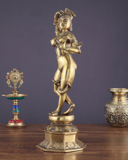 Brass Apsara Unique Sculpture – A Testament of Fertility 16"