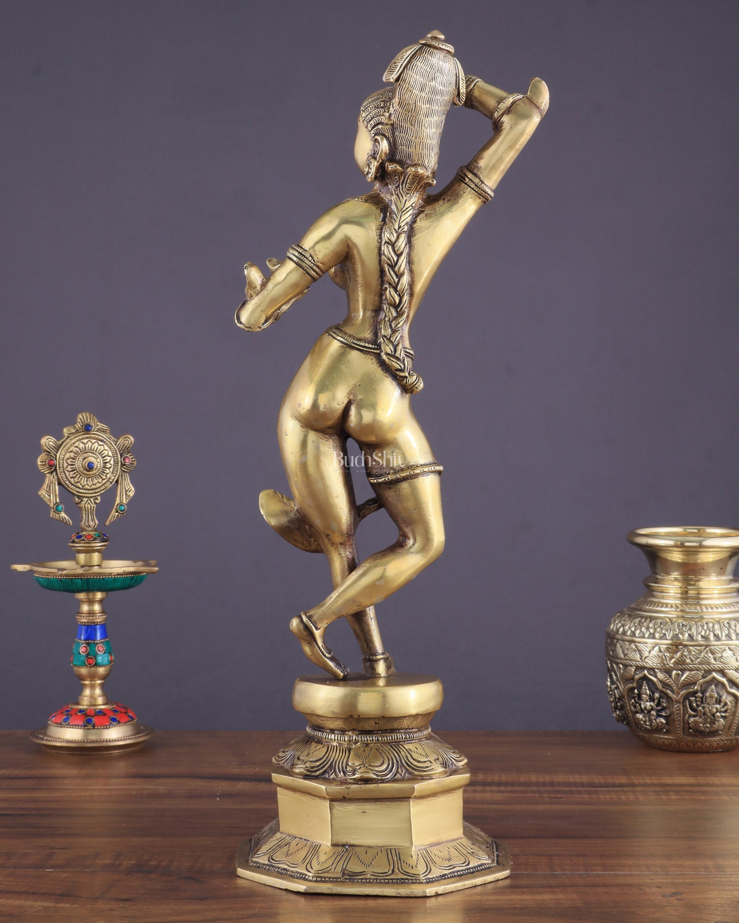 Brass Apsara Unique Sculpture – A Testament of Fertility 16"