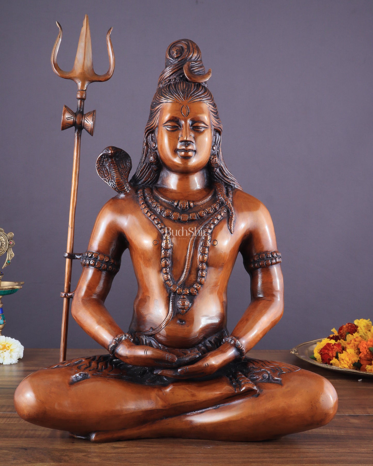 Brass Lord Shiva statue - Meditative Posture 20 inch