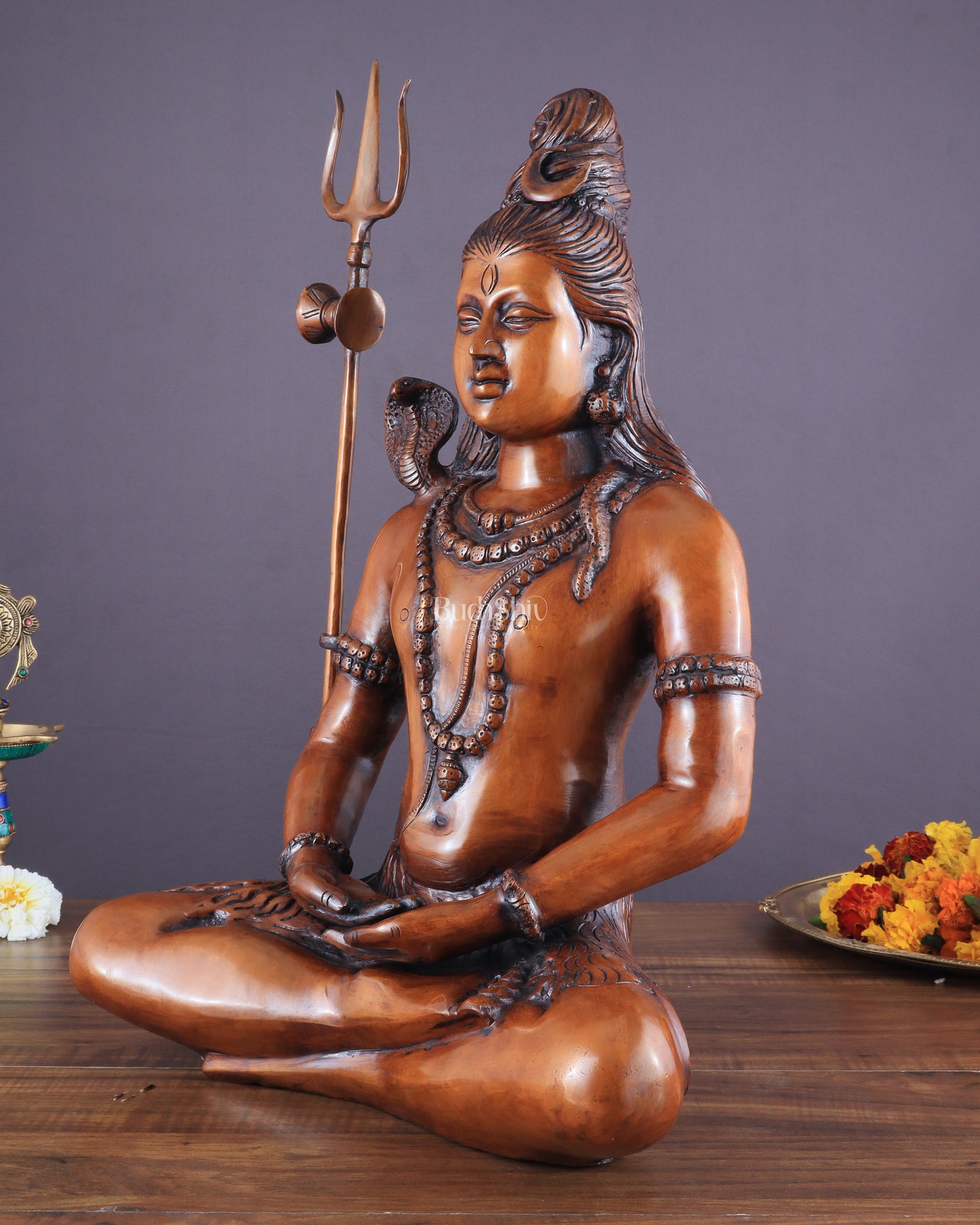 Brass Lord Shiva statue - Meditative Posture 20 inch