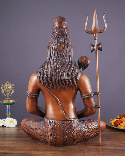 Brass Lord Shiva statue - Meditative Posture 20 inch