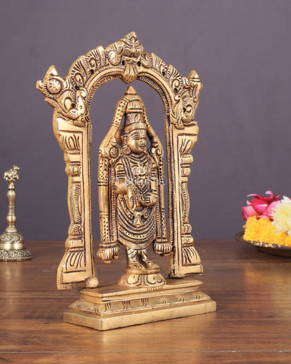 Brass Superfine Tirupati Balaji Lord Venkateshwara Swamy Idol | Height 6.5 inch