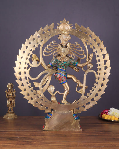 Exquisite Nataraja Brass Statue with OM - 25" Height