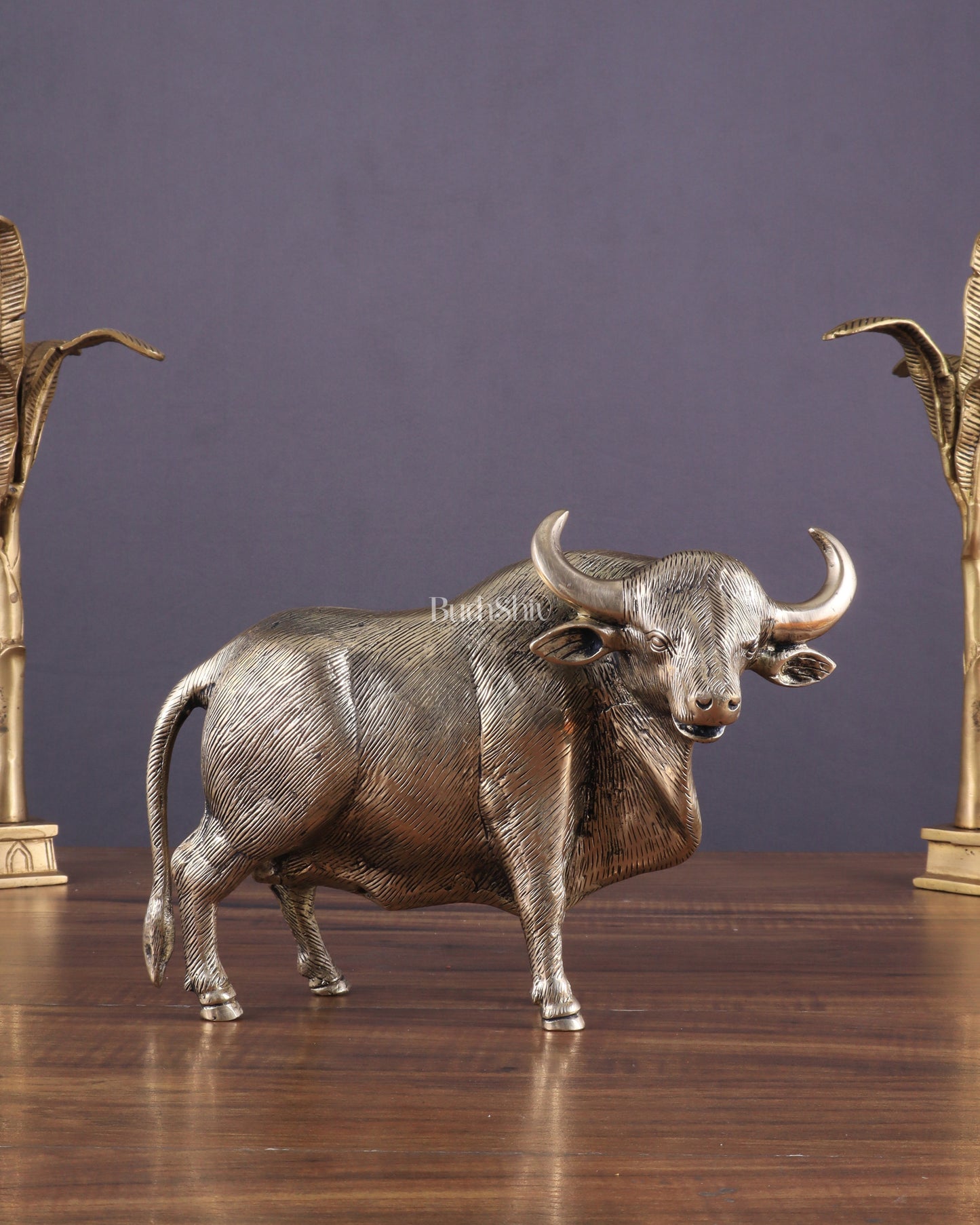 Pure Brass Standing Bull Statue – Vastu & Feng Shui Recommended