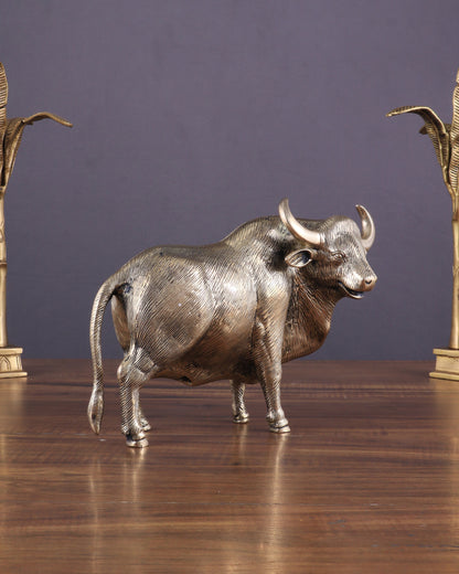 Pure Brass Standing Bull Statue – Vastu & Feng Shui Recommended