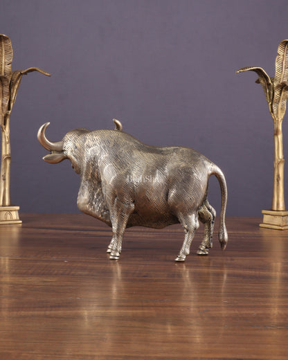 Pure Brass Standing Bull Statue – Vastu & Feng Shui Recommended