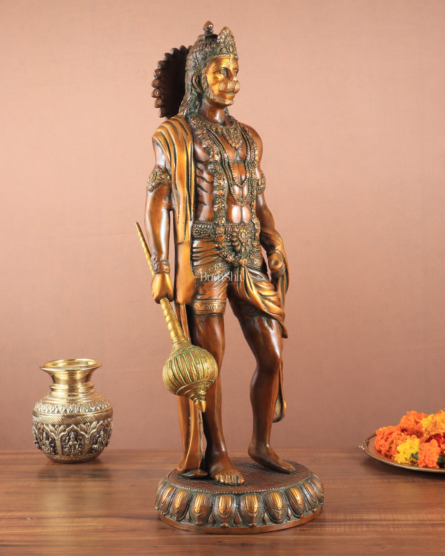 Brass Lord Hanuman Statue Standing 24" Height