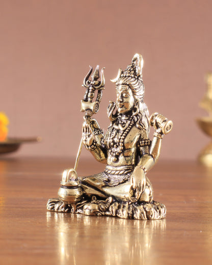 Brass superfine Lord Shiva idol 2 inch