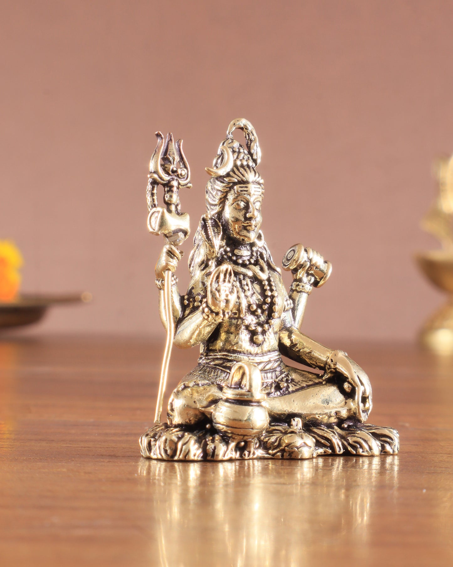 Brass superfine Lord Shiva idol 2 inch