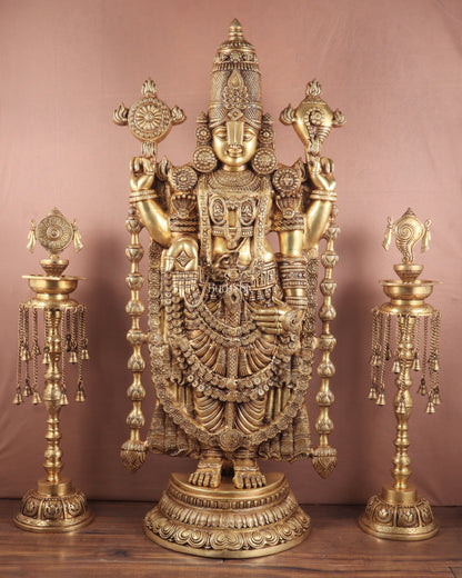 Pure Brass Tirupati Balaji Idol - 48"