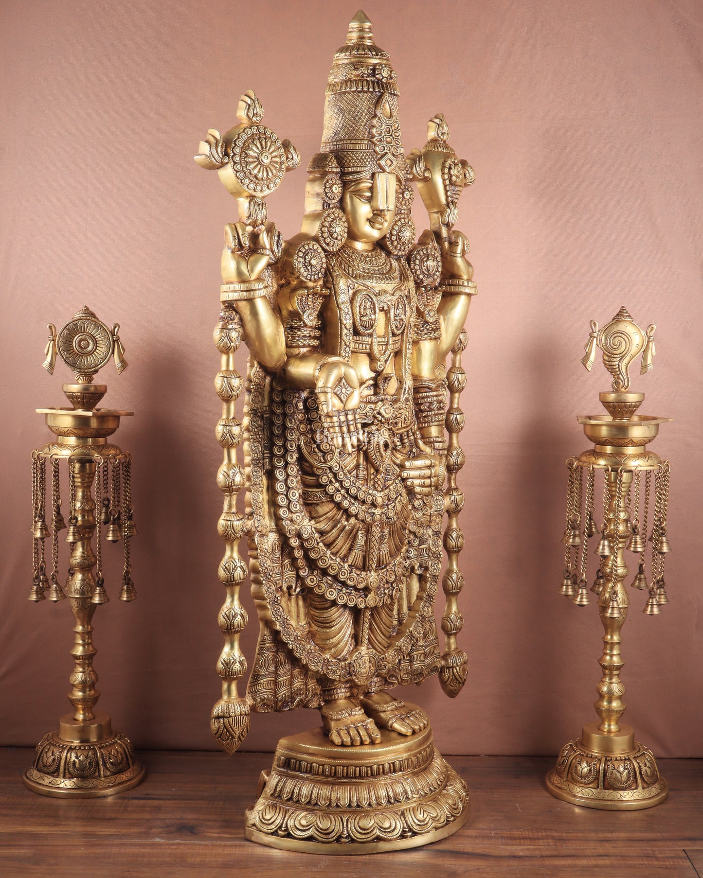 Pure Brass Tirupati Balaji Idol - 48"