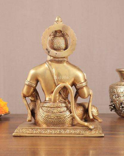 Lord Hanuman Brass Idol 9.5" blessing hand