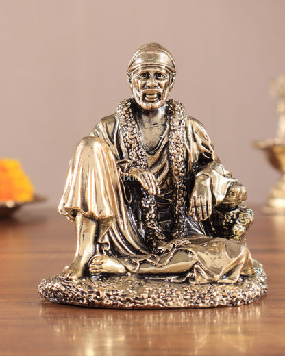 Brass Sai Baba Sitting Superfine Intricate Idol