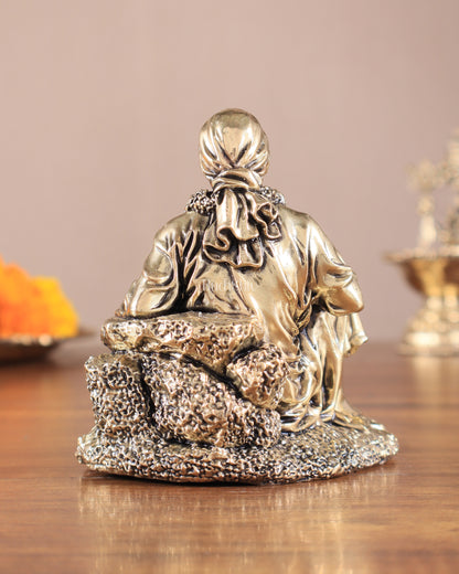 Brass Sai Baba Sitting Superfine Intricate Idol