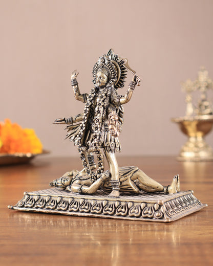 Brass Superfine Intricate Mahakali Idol | 4"