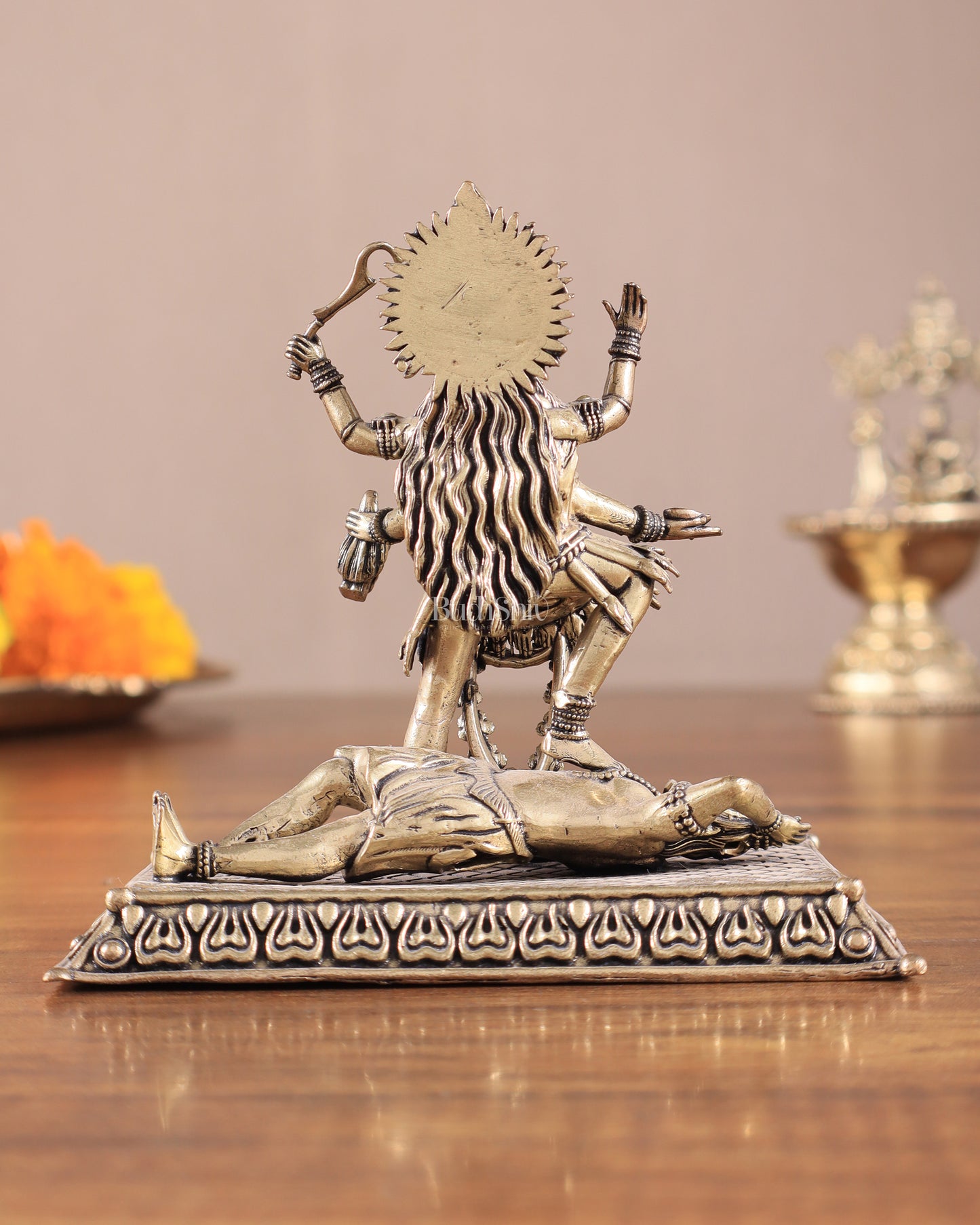 Brass Superfine Intricate Mahakali Idol | 4"