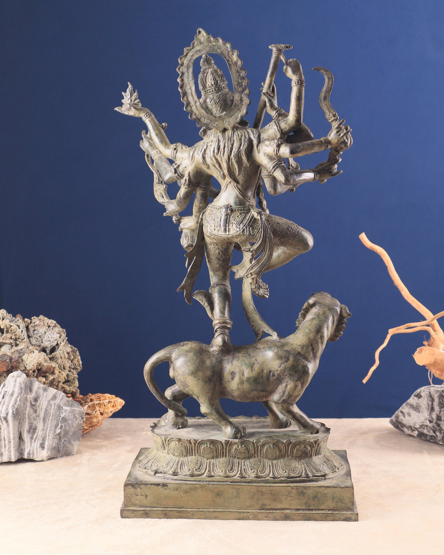 Goddess Kali Indonesian Bronze Vintage Sculpture – 22"