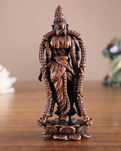 Pure Copper Standing Meenakshi Devi Idol – 5 Inch, 310g