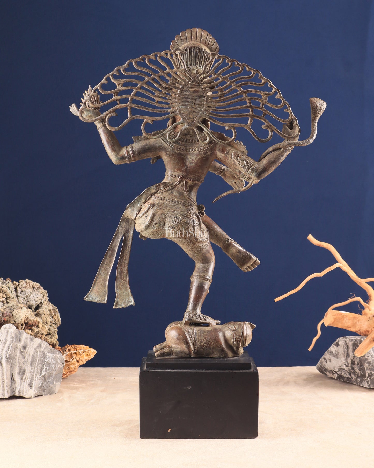 Dancing Shiva as Nataraja – Indonesian Bronze 22" Handcrafted Vintage Sculpture