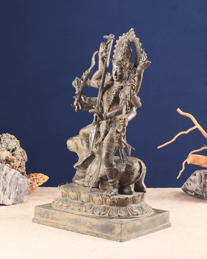 Vintage Bronze Goddess Kali Sculpture | Indonesian Lost Wax Casting