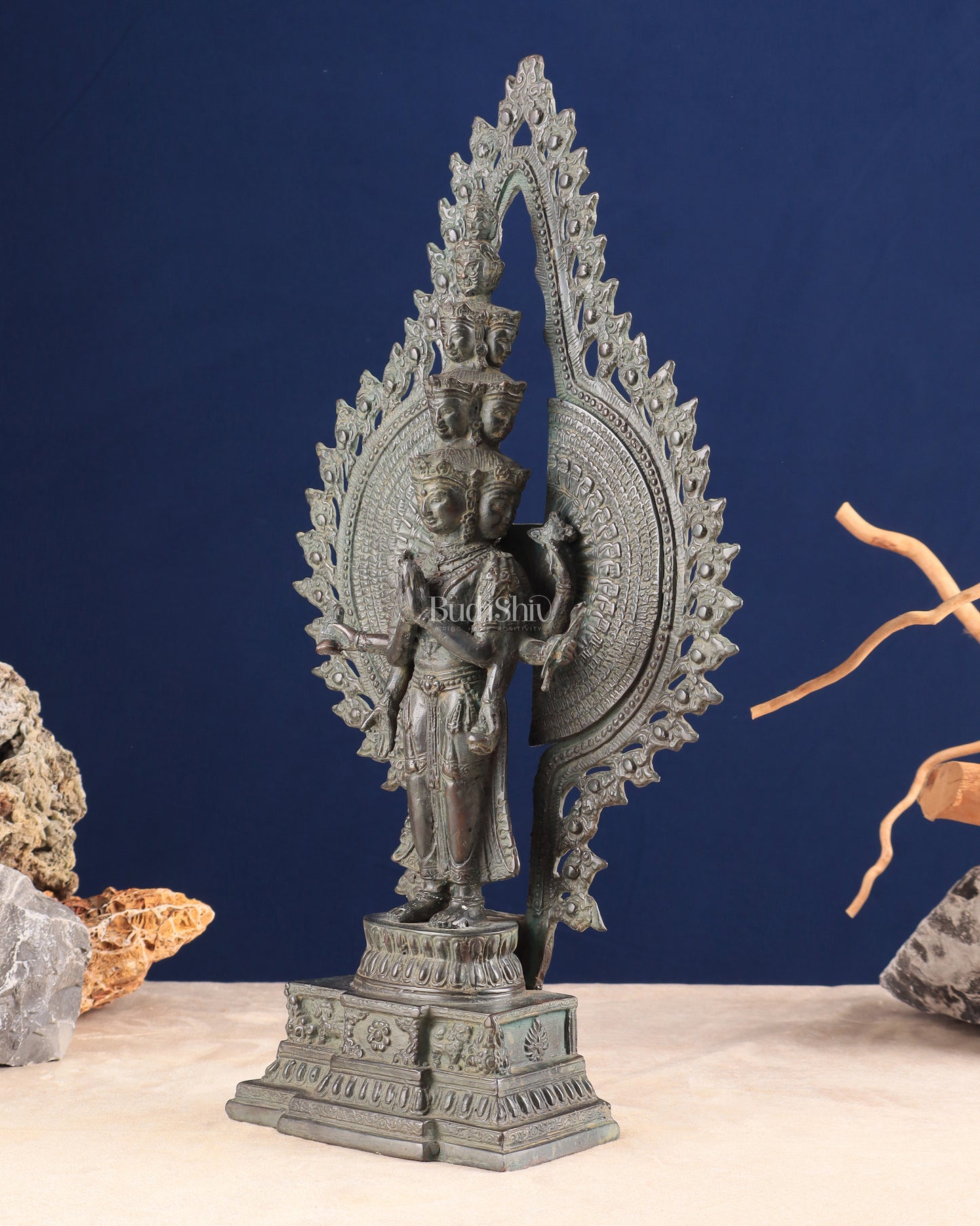 Vintage Bronze Avalokiteshvara – Indonesian Handcrafted Sculpture 17"