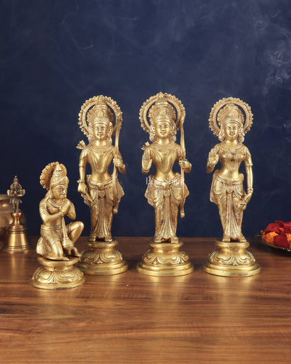 Lord Ram Darbar idols: Superfine Brass Set - 12.5"