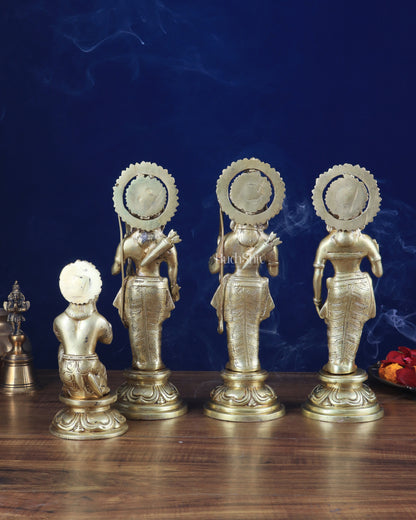 Lord Ram Darbar idols: Superfine Brass Set - 12.5"