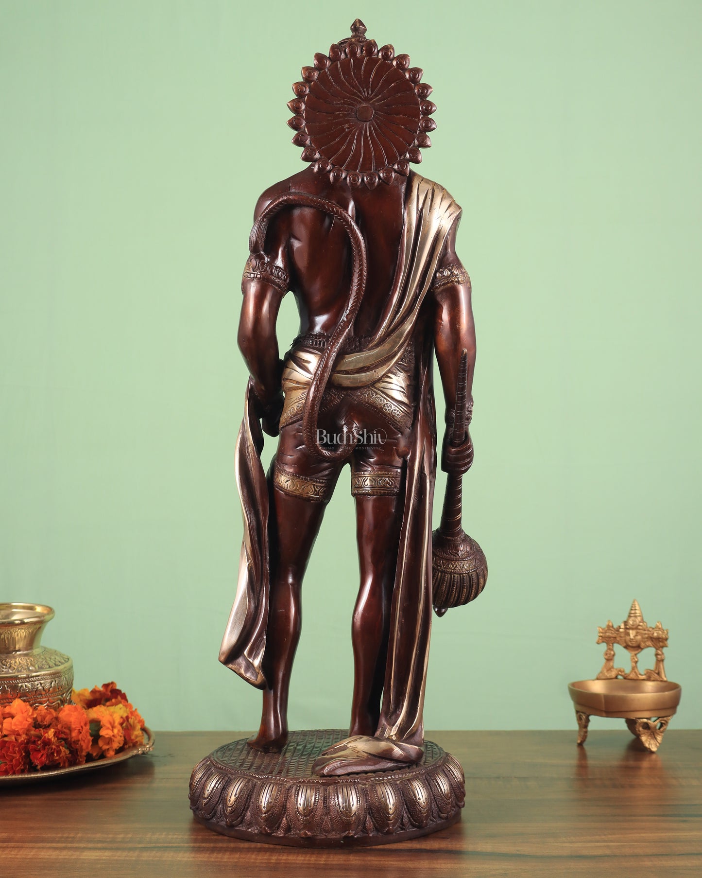 Brass Lord Hanuman Statue Standing 24" Height dual tone