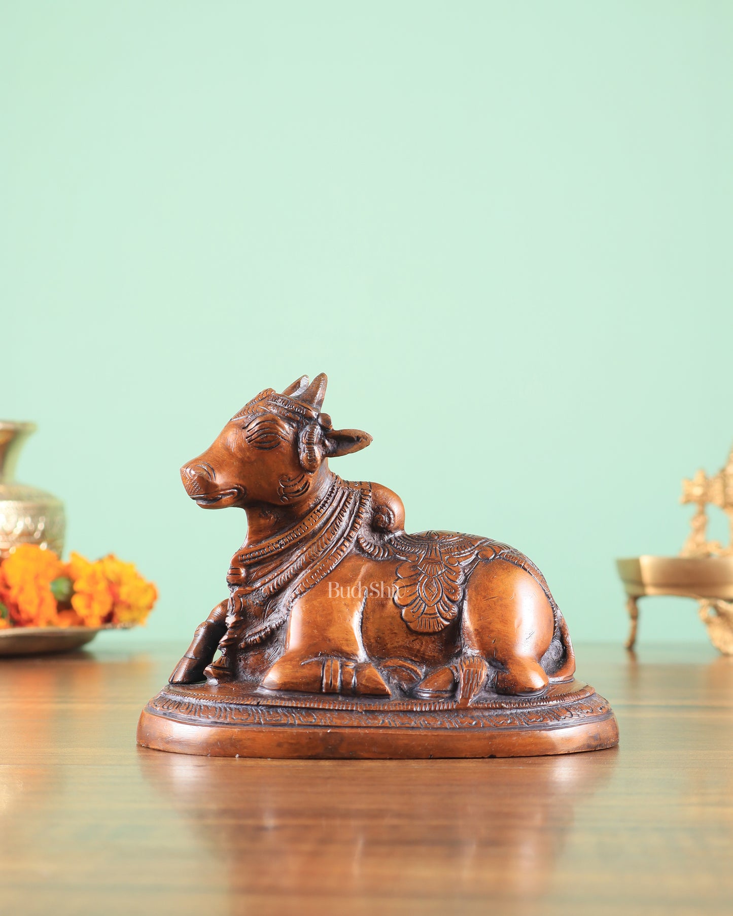 Brass Nandi Bull Idol copper tone | 5.5 inch