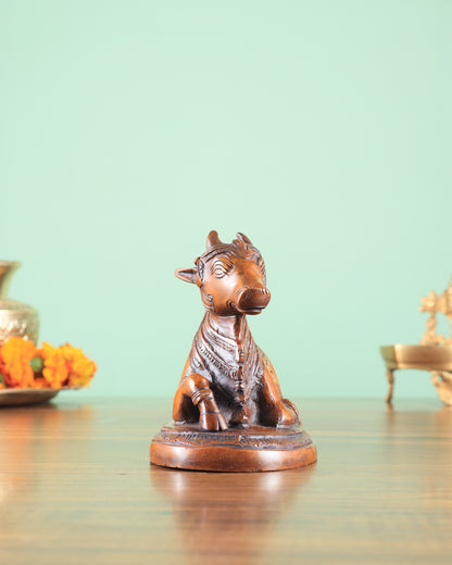 Brass Nandi Bull Idol copper tone | 5.5 inch