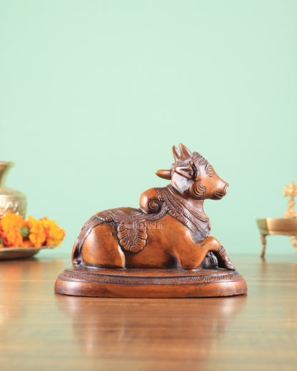 Brass Nandi Bull Idol copper tone | 5.5 inch