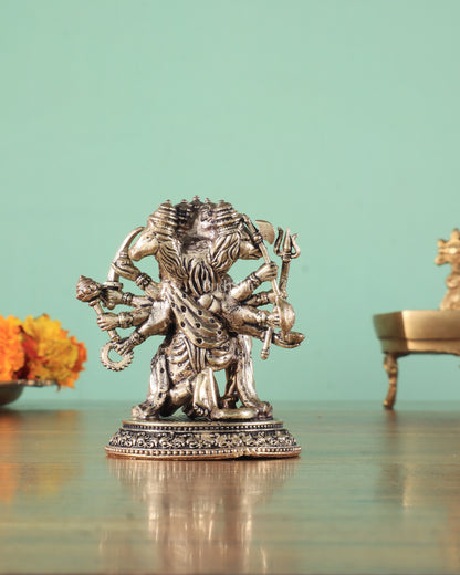 Pure Brass Panchmukhi Hanuman Idol - 3 inch