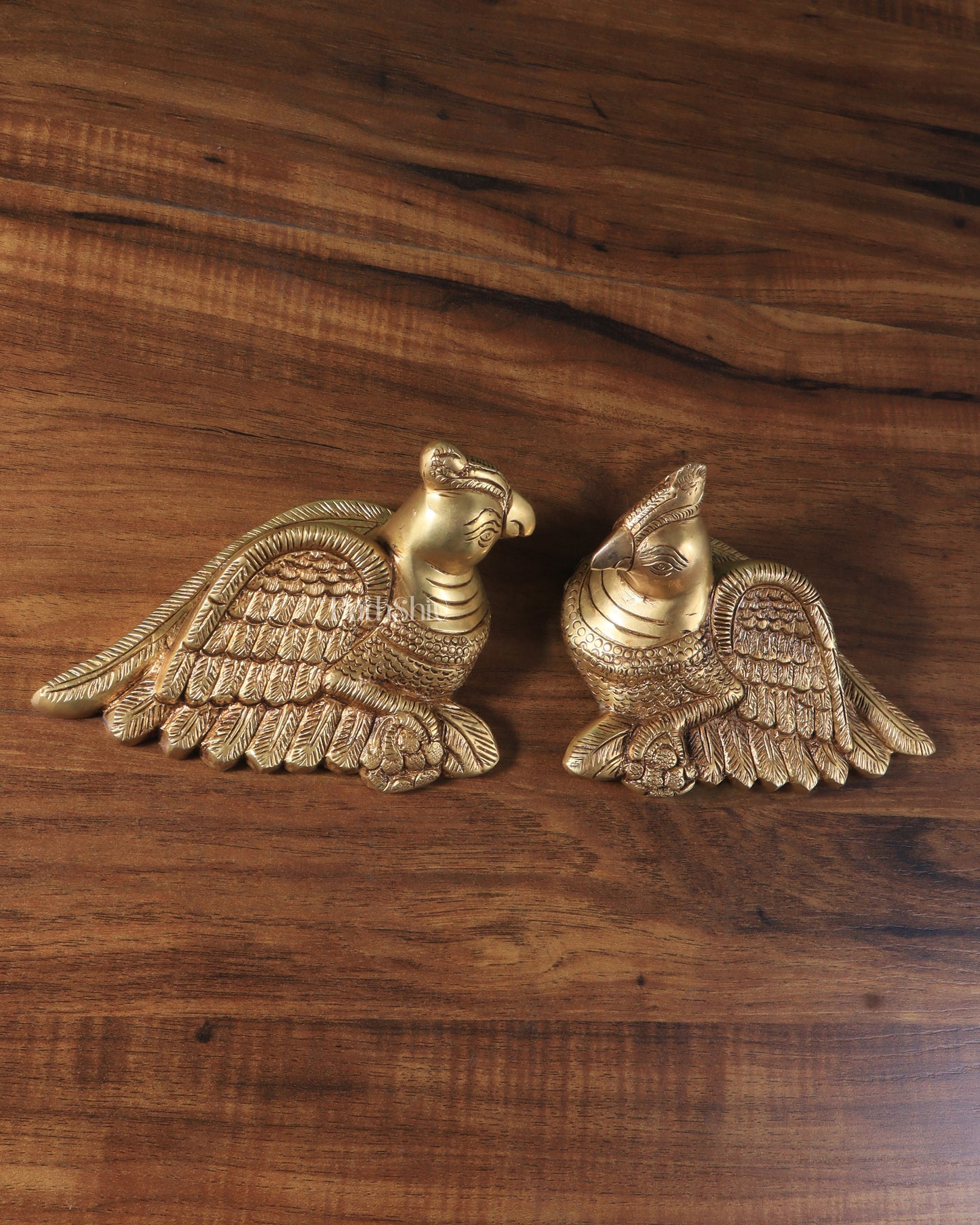 Pair of Brass Parrots wall hanging