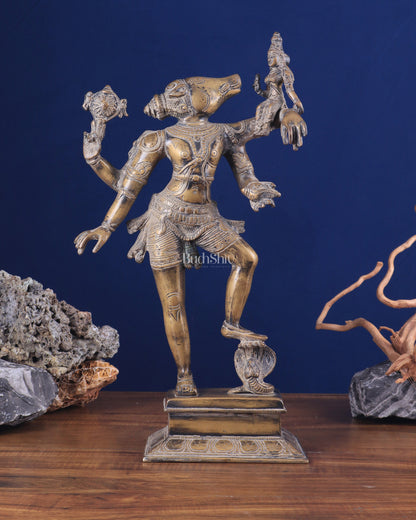 Varaha with Bhooma Devi Varaha Lakshmi Brass Statue 17 inch Gold vintage