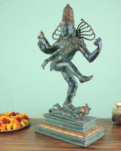 Pure Brass Vintage Dancing Shiva as Nataraja 27 inch