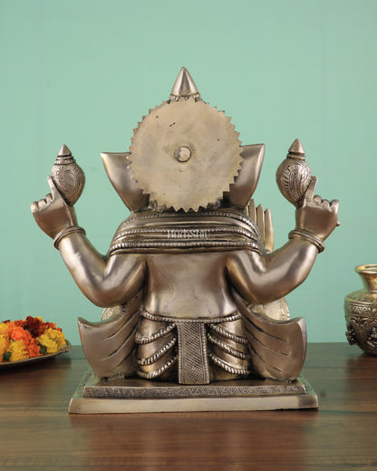 Brass Superfine Ganesha statue 15" matte finish