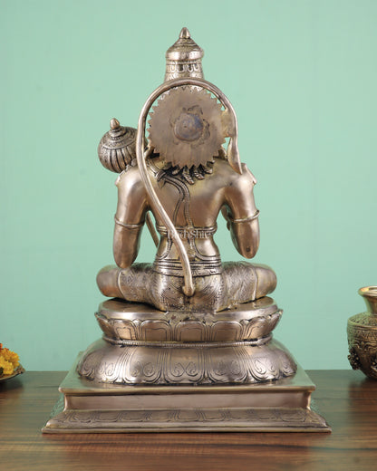 Handcrafted Brass Lord Hanuman Murti | 18" Height matte finish