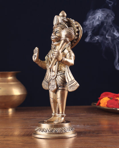 Pure Brass Standing Hanuman Ji Idol 8"